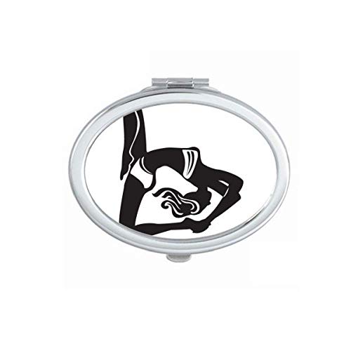 DIYthinker Yoga Girl Stretch Keep Healthy Sports Mirror - Portable Foldable Double-Sided Handheld Makeup Mirror for Yoga, Gym, Travel & Home Use