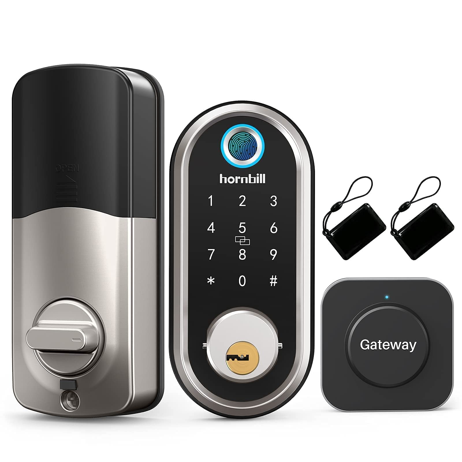 Smart Lock Deadbolt - Biometric Fingerprint & Bluetooth Keyless Entry Door Lock with Keypad, App Control, Alexa Compatible for Home Security | Perfect for Front Door, Bedroom, Apartment & Smart Home Integration