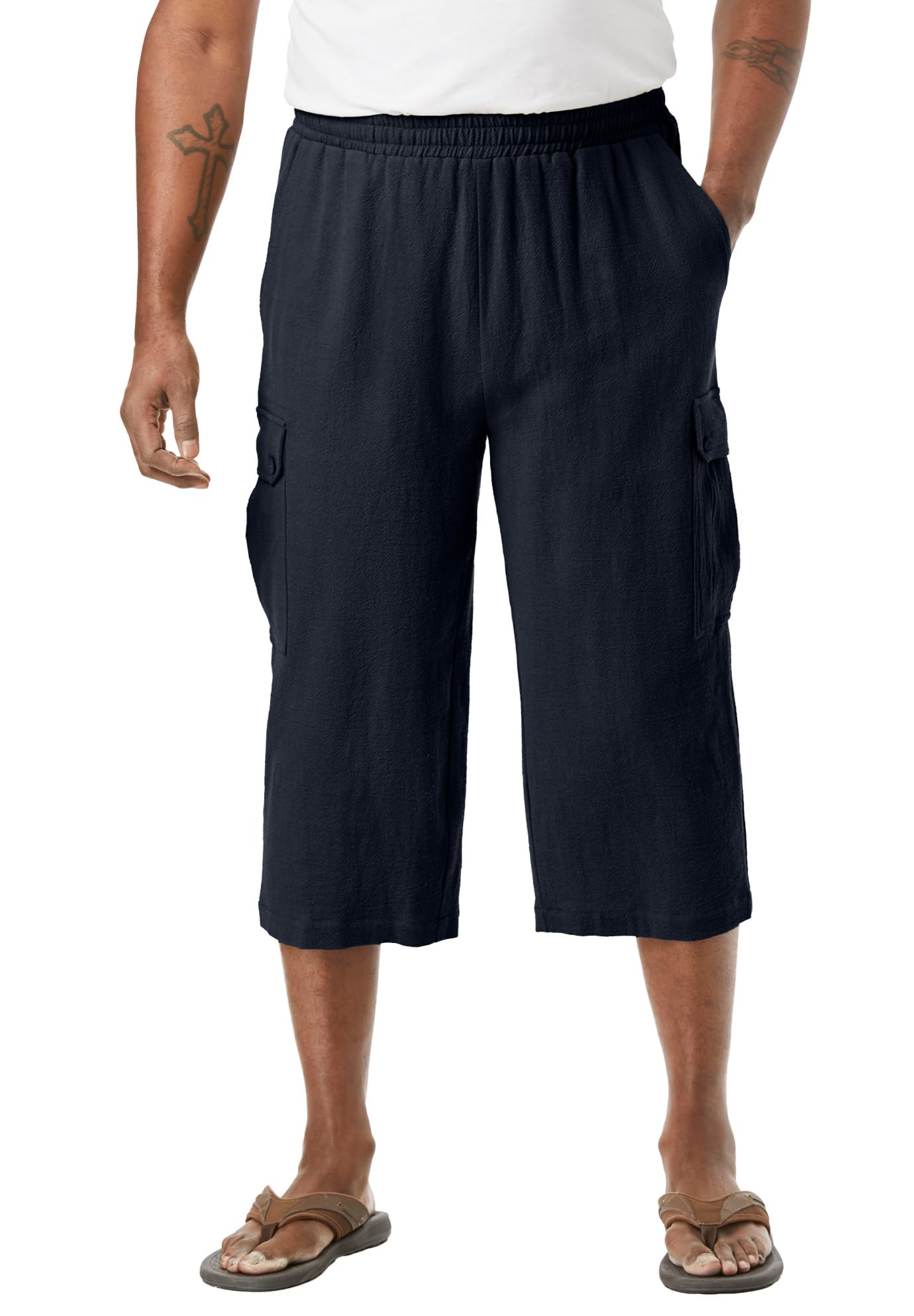 **KingSize Men's Big & Tall Gauze Cargo Judo Shorts - Lightweight & Breathable for MMA, Martial Arts & Summer Workouts**