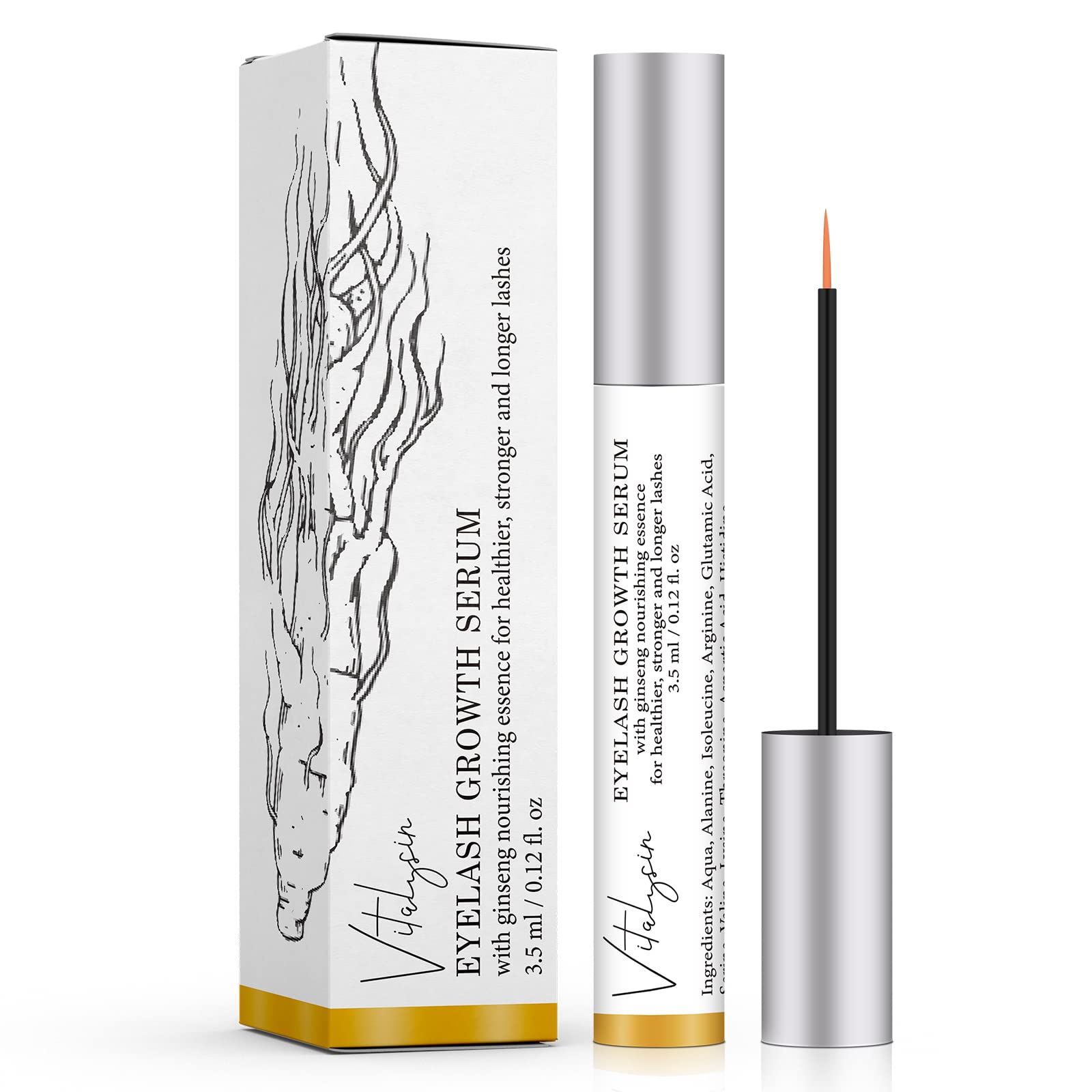 Natural Eyelash Growth Serum for Longer, Thicker Lashes - Advanced Formula with Biotin & Peptides | Perfect for Nighttime Use & Special Occasions