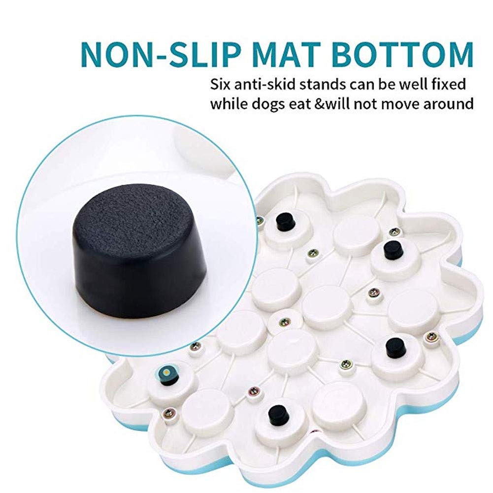 Interactive Dog Puzzle Toy for Treat Dispensing - Pet Intelligence Training Feeder - Mental Stimulation Toy to Improve Dog's IQ - Blue Treat Dispenser for Boredom & Anxiety Relief - Perfect for Training, Mealtime & Indoor Play