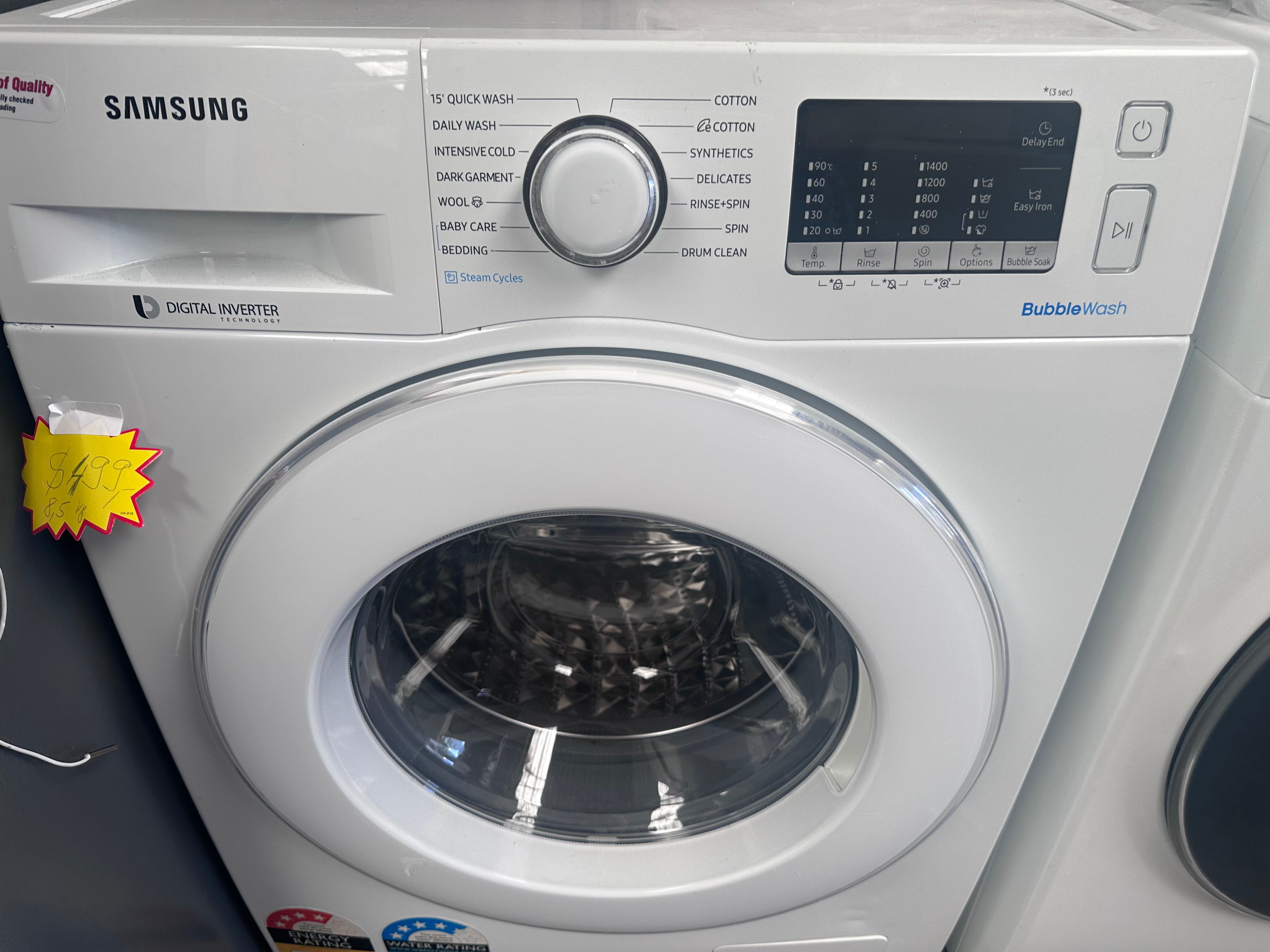 Refurbished Samsung 8.5kg BubbleWash Front Loading Washing Machine - Perfect for Apartments, Small Homes & Laundry Rooms