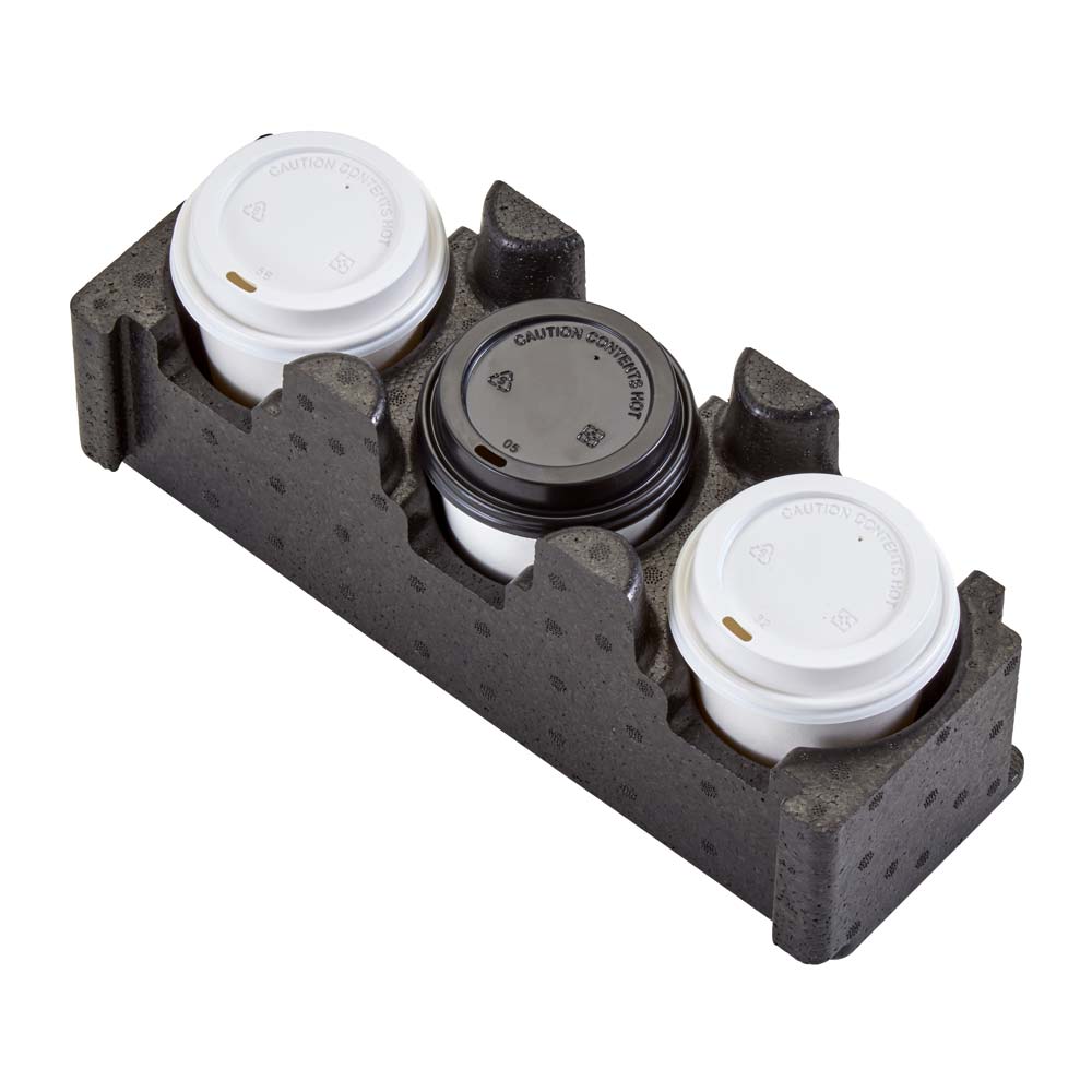 Cambro EPPBEVH2110 Cam GoBox 3-Compartment Beverage Holder Set of 2 - Perfect for Restaurants, Catering, and Outdoor Events