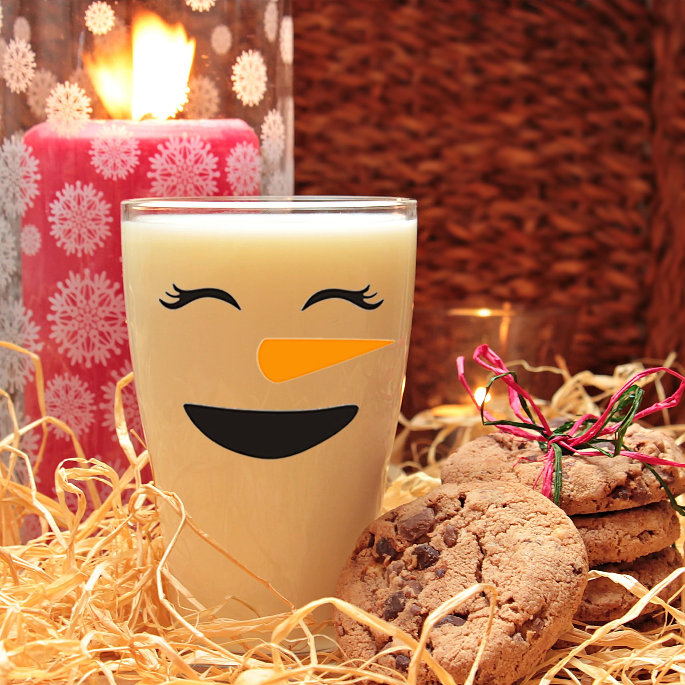 32pcs Cute Snowman Face Stickers - Small Vinyl Wall Decals & Cup Stickers for Christmas Decorations | Perfect for Holiday Party, Winter Home Decor & Gift Wrapping