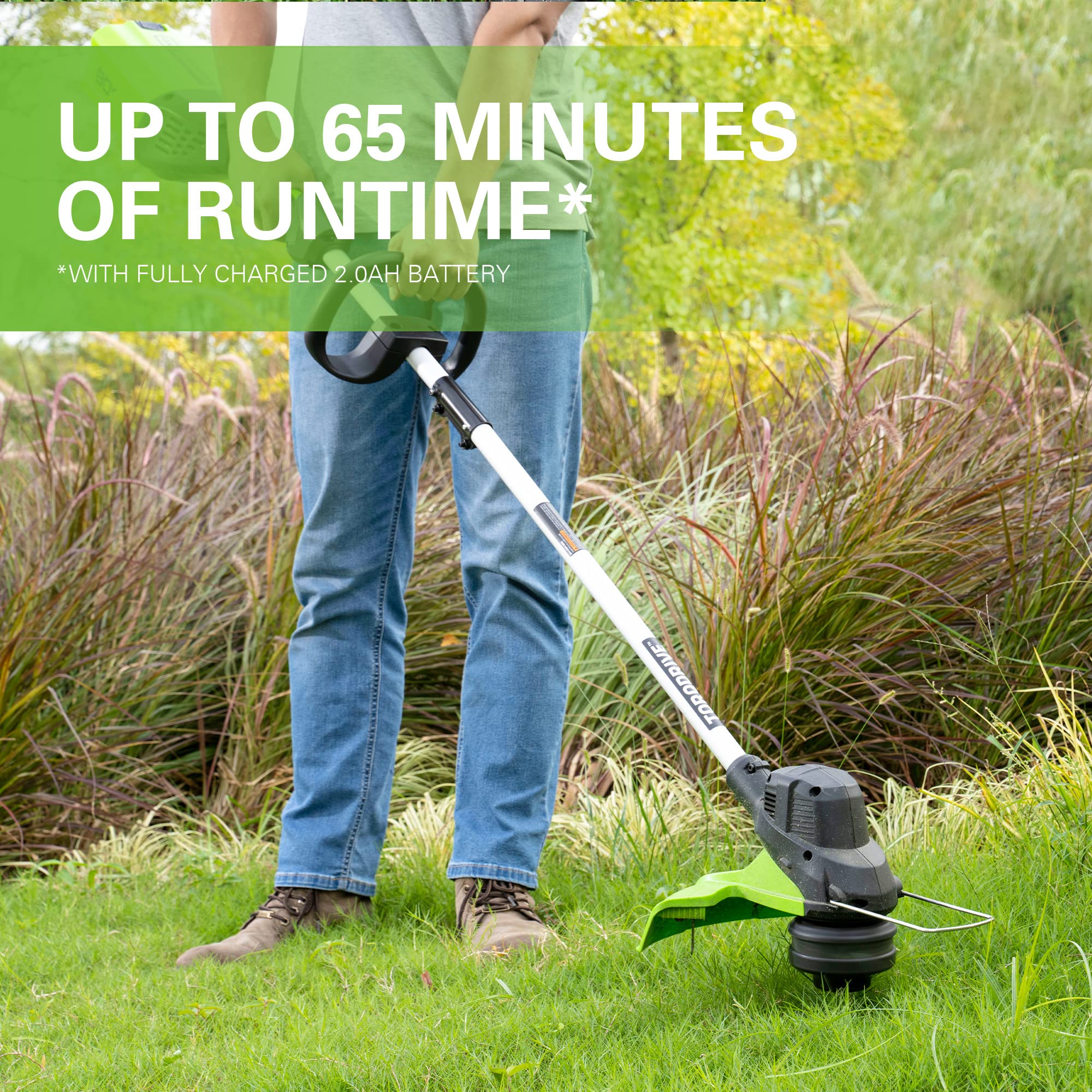 Greenworks 80V 13-Inch Cordless String Trimmer with 2Ah Battery & Fast Charger - Lightweight Weed Eater for Lawn Edging, Yard Maintenance & Landscaping