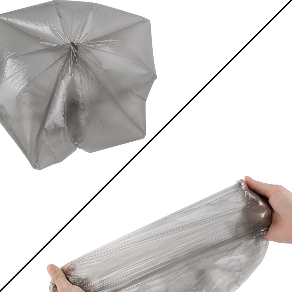 Anbers 2.6 Gallon Small Trash Can Liners - 140 Count Grey Garbage Bags for Bathroom, Office, Bedroom & Kitchen Waste Bins | Leakproof & Durable Disposal Bags