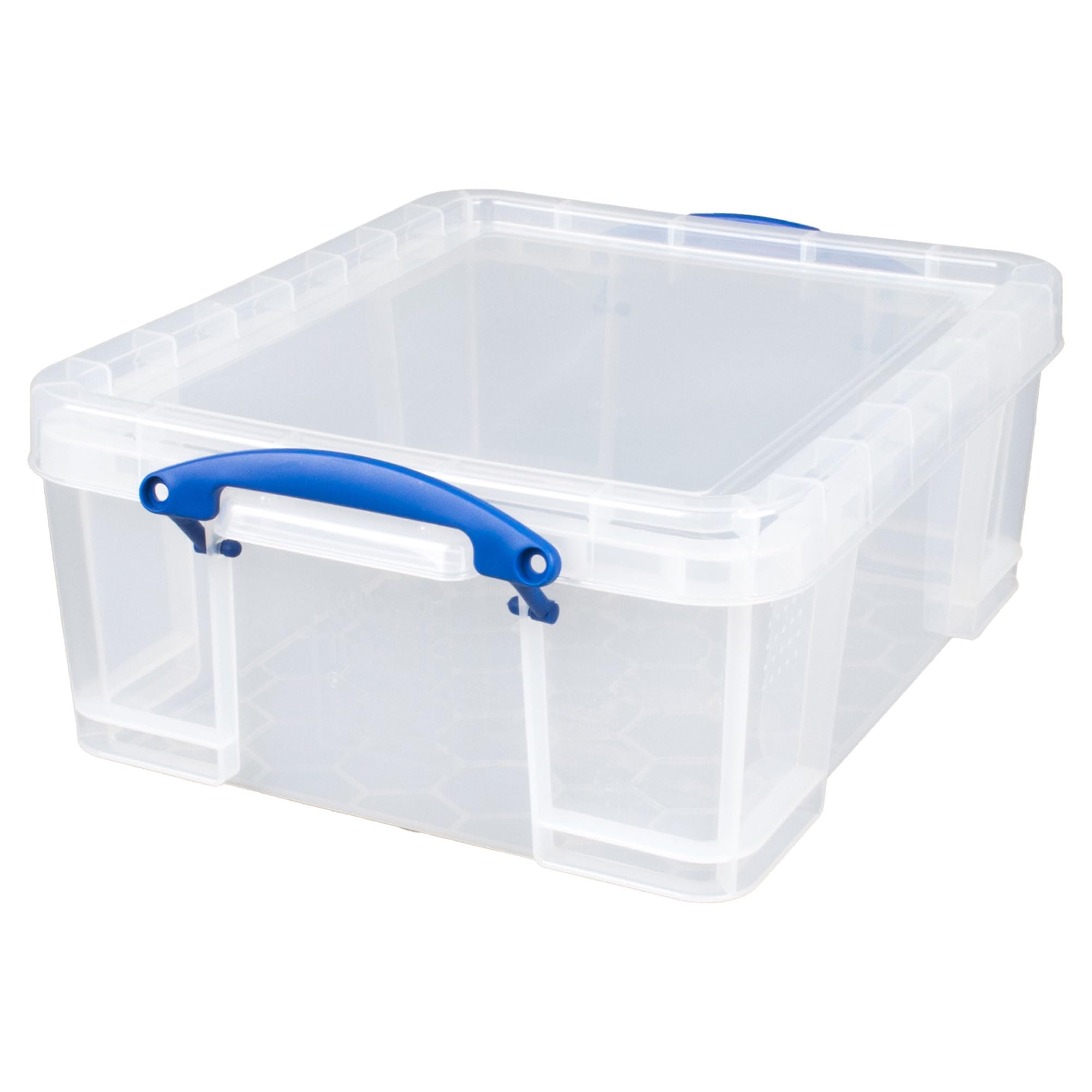 Really Useful Box 5-Pack 17L Clear Plastic Storage Bins with Secure Snap Lids & Clip Lock - Perfect for Home Organization, Office Supplies & Craft Storage