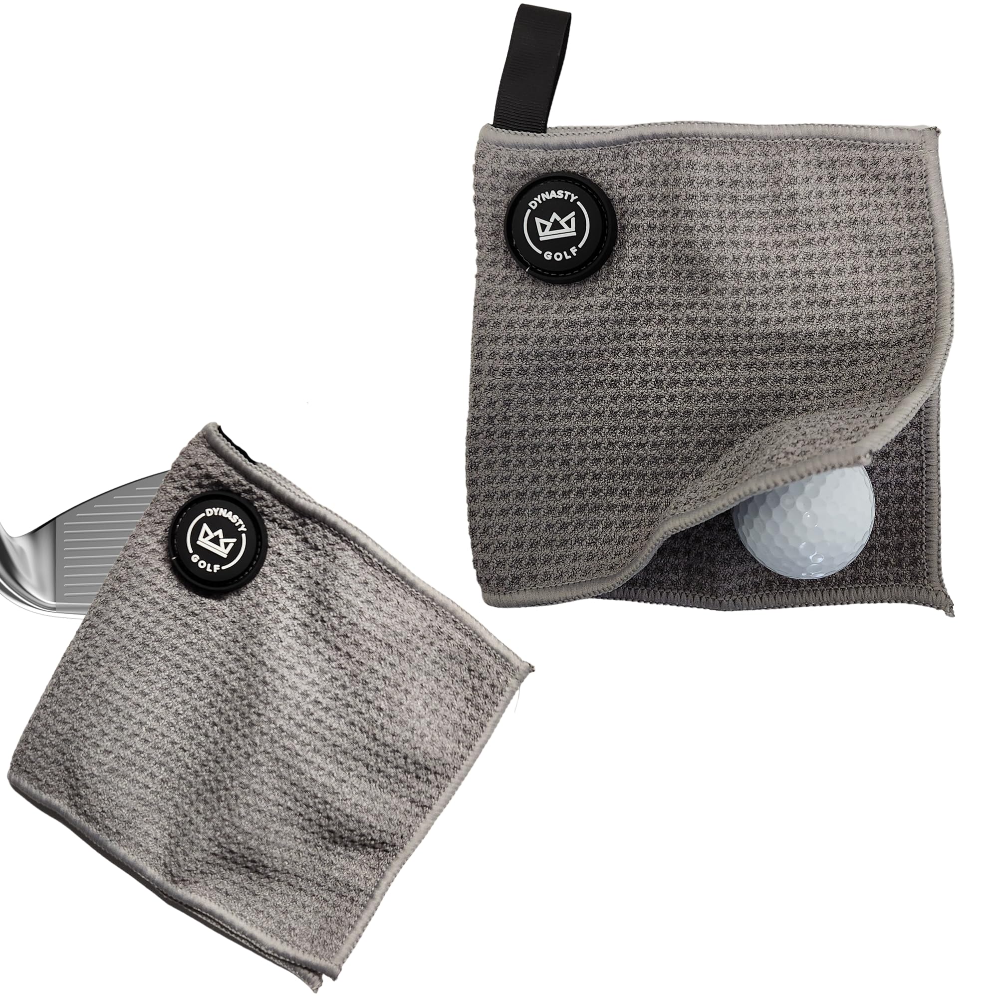 Premium Magnetic Golf Towel - Small Golf Ball Cleaner & Greens Towel with Pocket - Portable Hand Towel for Golfers - Perfect for On-Course Cleaning & Practice Sessions