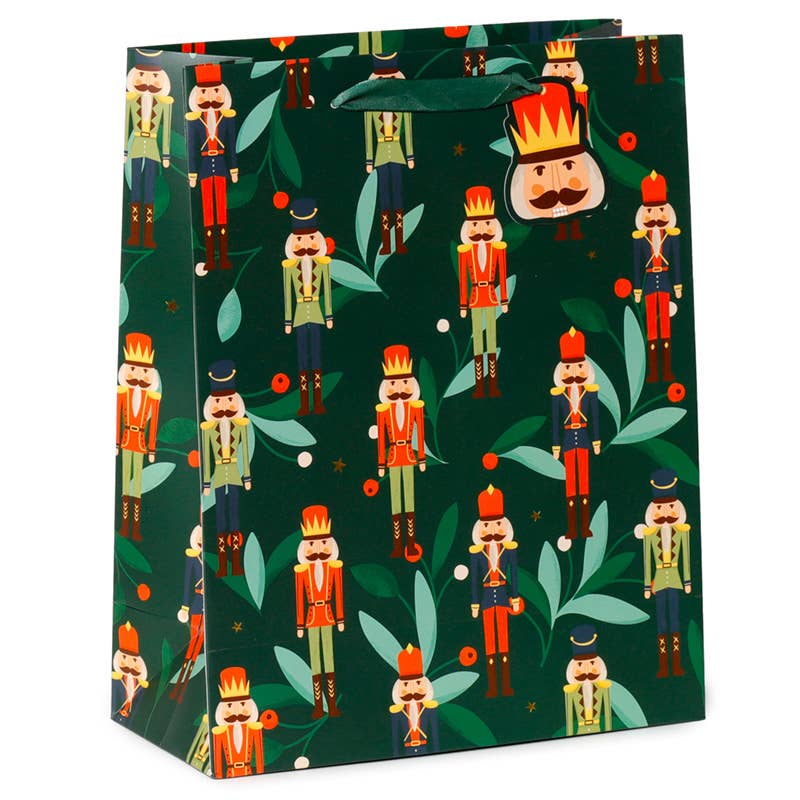 Premium Christmas Nutcracker Gift Bags - Large Holiday Party Favor Bags for Xmas Decorations, Stocking Stuffers & Festive Gift Wrapping