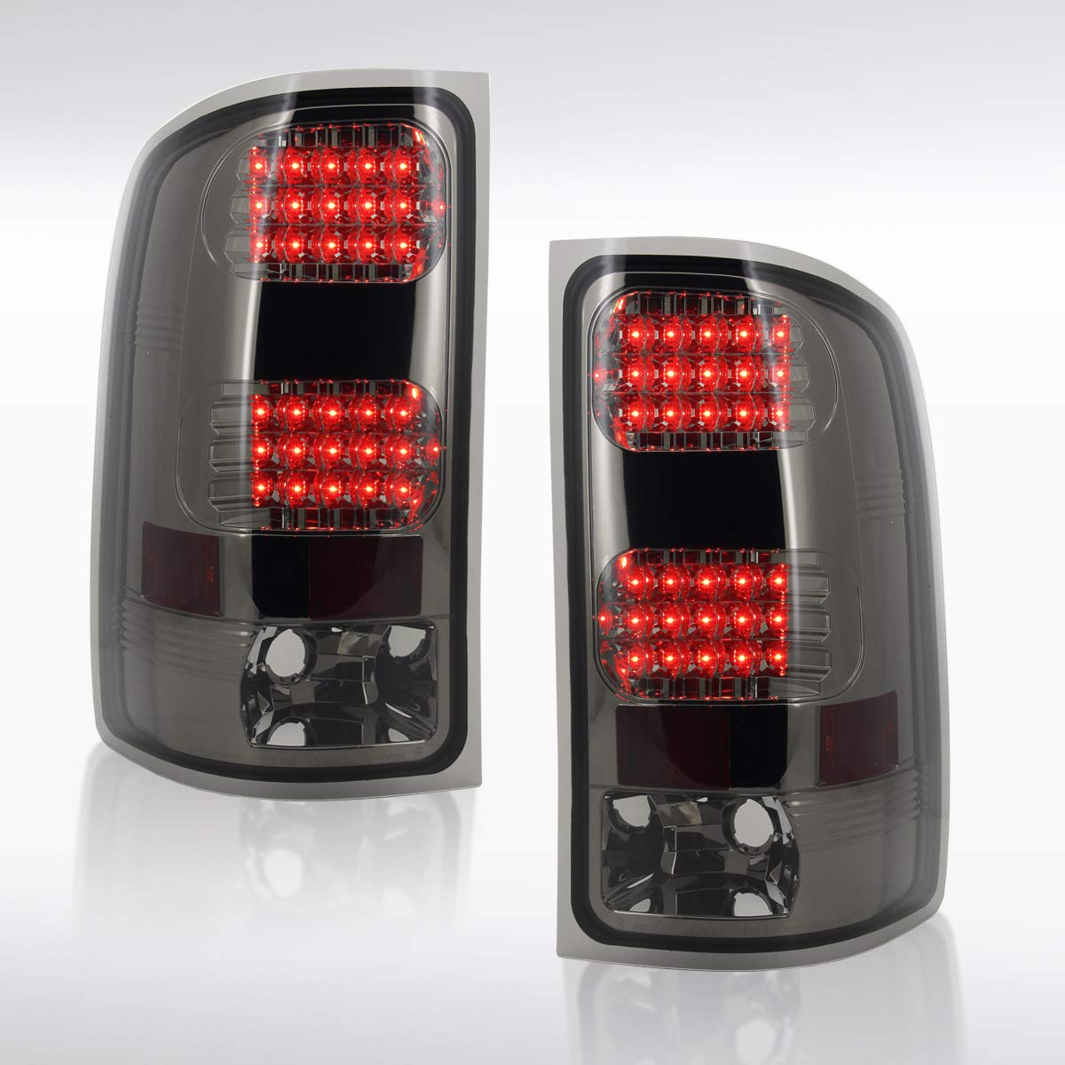 AUTOZENSATION LED Tail Lights - Smoke Lens Pair for 2007-2013 GMC Sierra 1500 & 2007-2014 Sierra 2500HD/3500HD - Left & Right Assembly - Durable Replacement for Improved Visibility & Style - Perfect for Night Driving & Custom Truck Upgrades