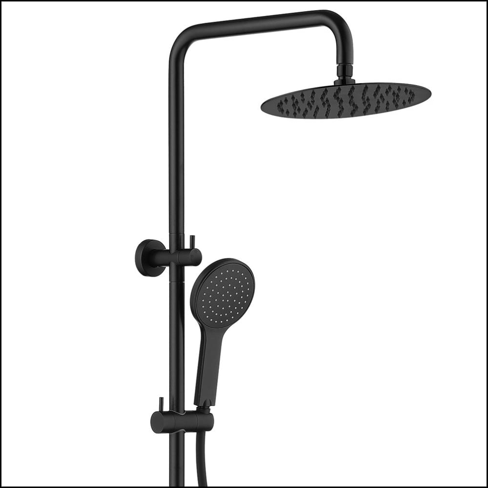 FIENZA Kaya Matte Black Twin Shower Head - High Pressure Rainfall & Handheld Combo for Luxurious Bathroom Experience | Perfect for Master Bath, Guest Bath & Spa-Like Relaxation