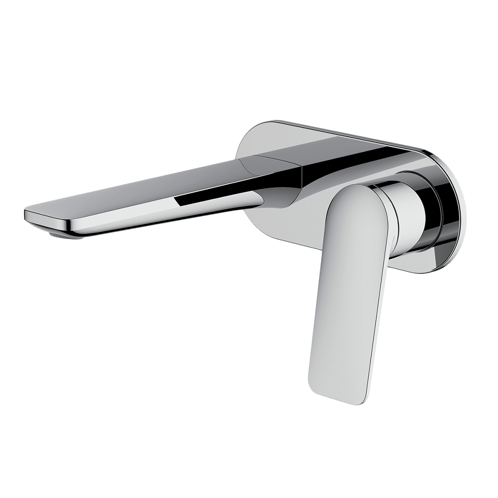 Abey Vela Wall Mounted Bathroom Basin Faucet Set - 165mm Chrome Spout with 7B WS165 Design | Perfect for Modern Bathroom & Vanity Sink Installation