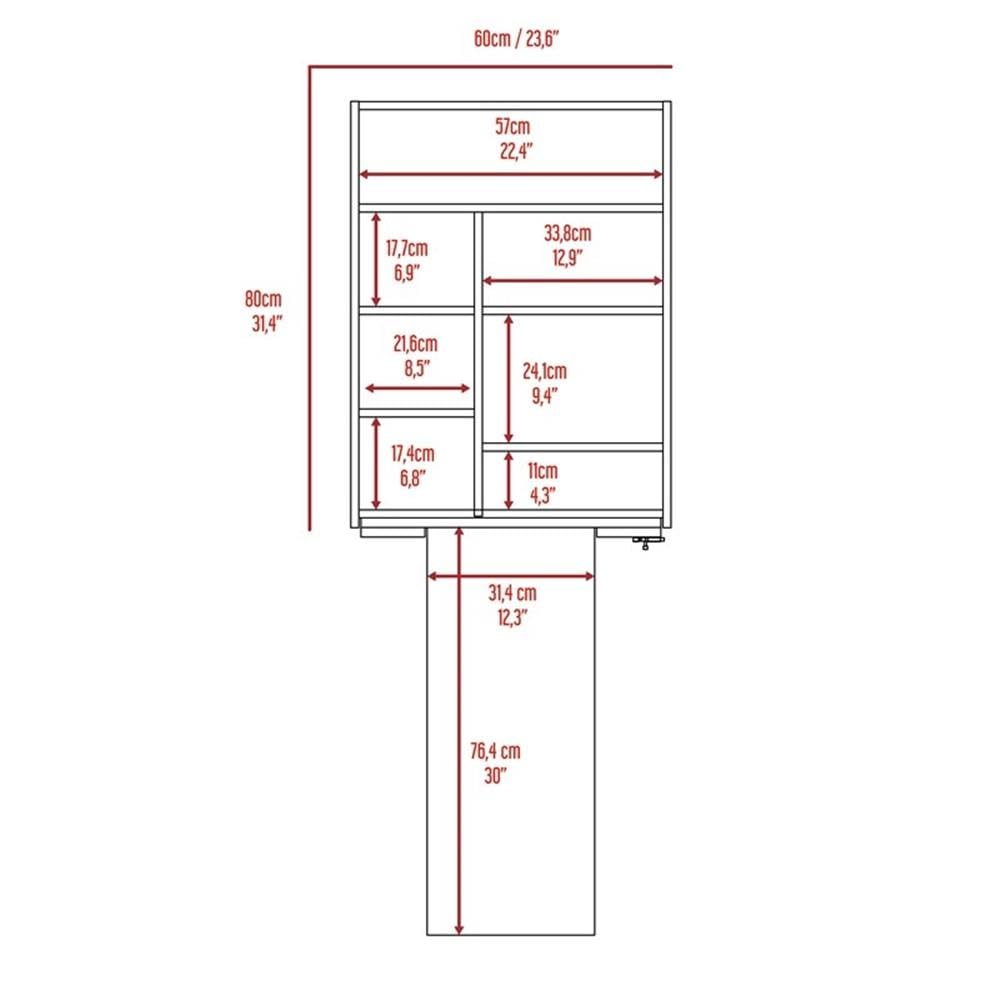 Tuhome White Foldable Wall Desk - Space-Saving for Small Rooms