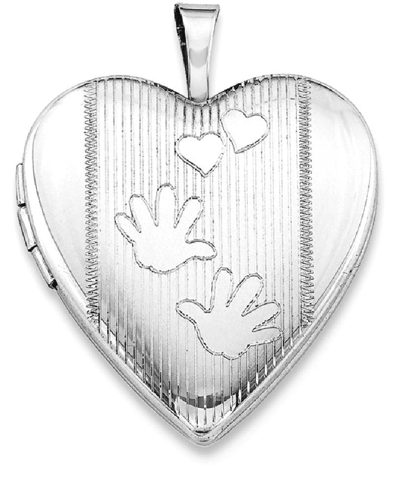 925 Sterling Silver Personalized Photo Locket Necklace - Heart Hands Love Charm Pendant for Women | Engravable Picture Jewelry Gift for Anniversary, Valentine's Day & Mother's Day