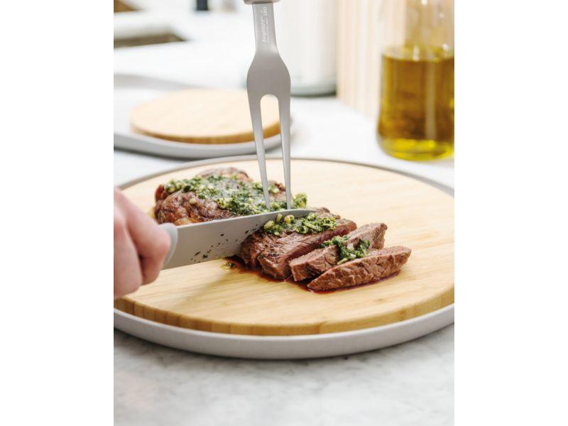 BergHOFF Leo 3-Piece Carving & Cutting Board Set - Premium Kitchen Knife Set with Non-Slip Base for Meat, Vegetables & Fruits - Perfect for Home Chefs & Holiday Cooking Gifts