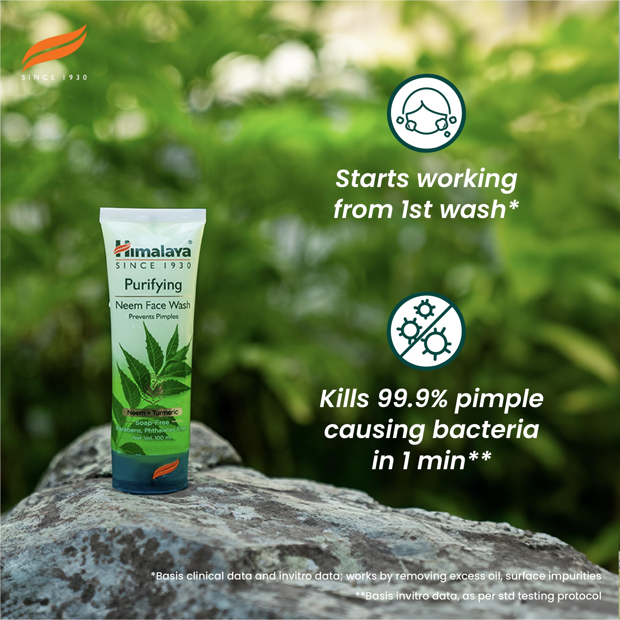 Himalaya Herbals Purifying Neem Face Wash 300ml - Deep Cleansing for Acne & Oily Skin - Natural Ayurvedic Formula - Perfect for Daily Skincare Routine & Travel
