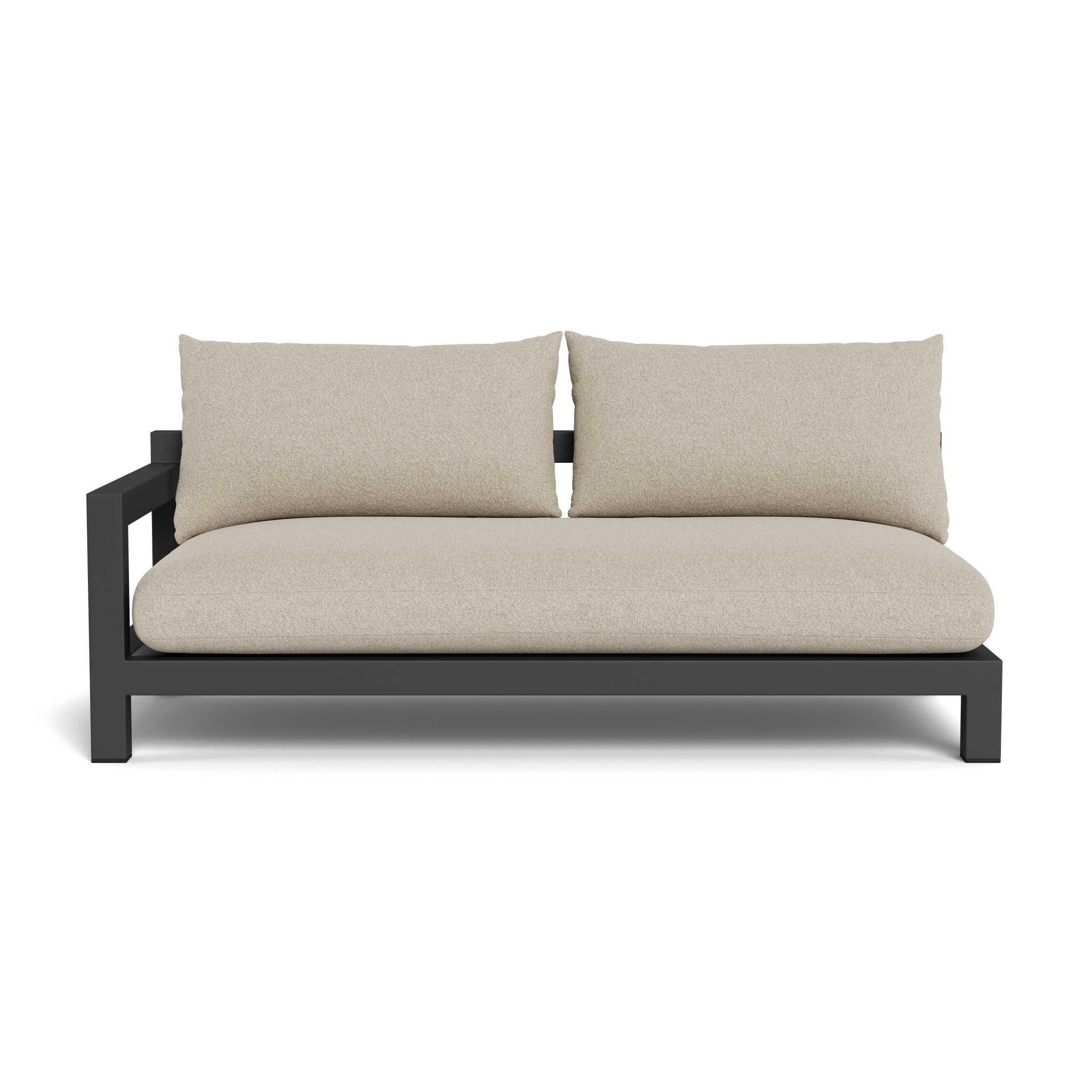 Pacific Aluminum 2-Seat 1-Arm Outdoor Patio Bistro Set - Perfect for Small Balconies, Gardens & Cafe Style Dining