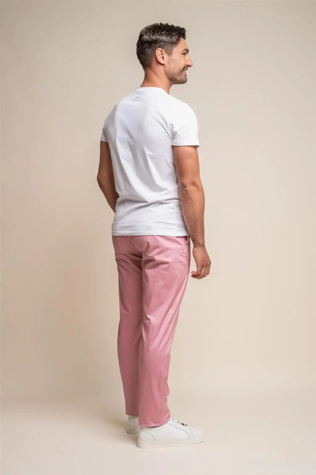 Cavani Men's Dakota Mauve Chino Pants - Slim Fit Casual Dress Pants for Work, Office & Business | Comfortable Stretch Khakis for Men