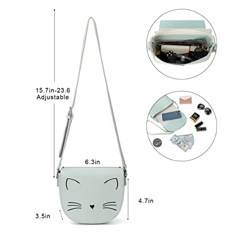 **Gladdon Small Crossbody Bags for Teen Girls - Fashionable Preteen Purses, Cute Cat Design - Perfect Birthday Gift for Girls (School, Travel, Shopping)**