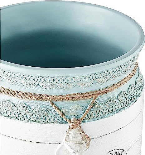 Avanti Linens Decorative Wastebasket - Farmhouse Chic Trash Can for Home & Office, Shell Collection | Perfect for Bedroom, Bathroom & Kitchen Organization