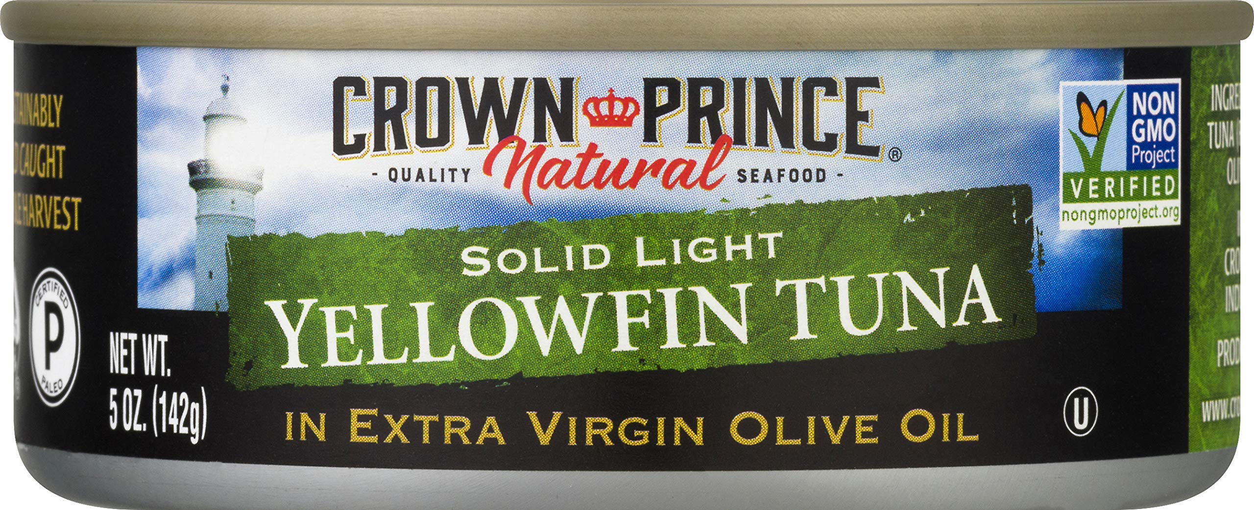 Premium Crown Prince Natural Solid Light Yellowfin Tuna in Extra Virgin Olive Oil - 5oz Cans (Pack of 12) | Wild Caught, High Protein, Keto & Paleo Friendly | Perfect for Salads, Sandwiches & Healthy Meal Prep