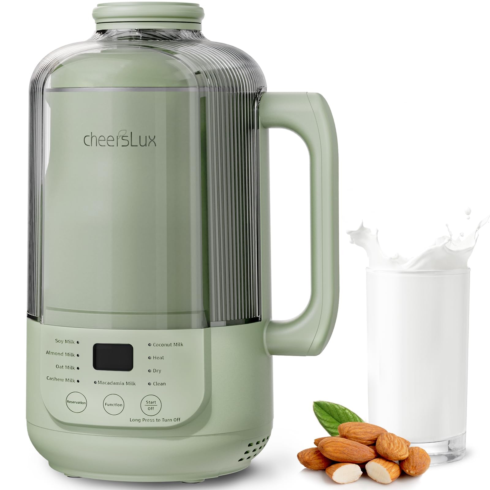 9-in-1 Nut Milk Maker Machine - 40oz Automatic Soy/Almond/Oat Milk Maker for Plant-Based & Dairy-Free Milk - Quiet Operation, 3-Min Cold Press, Delay Start & Auto Clean - Perfect for Vegan, Keto & Healthy Lifestyles at Home