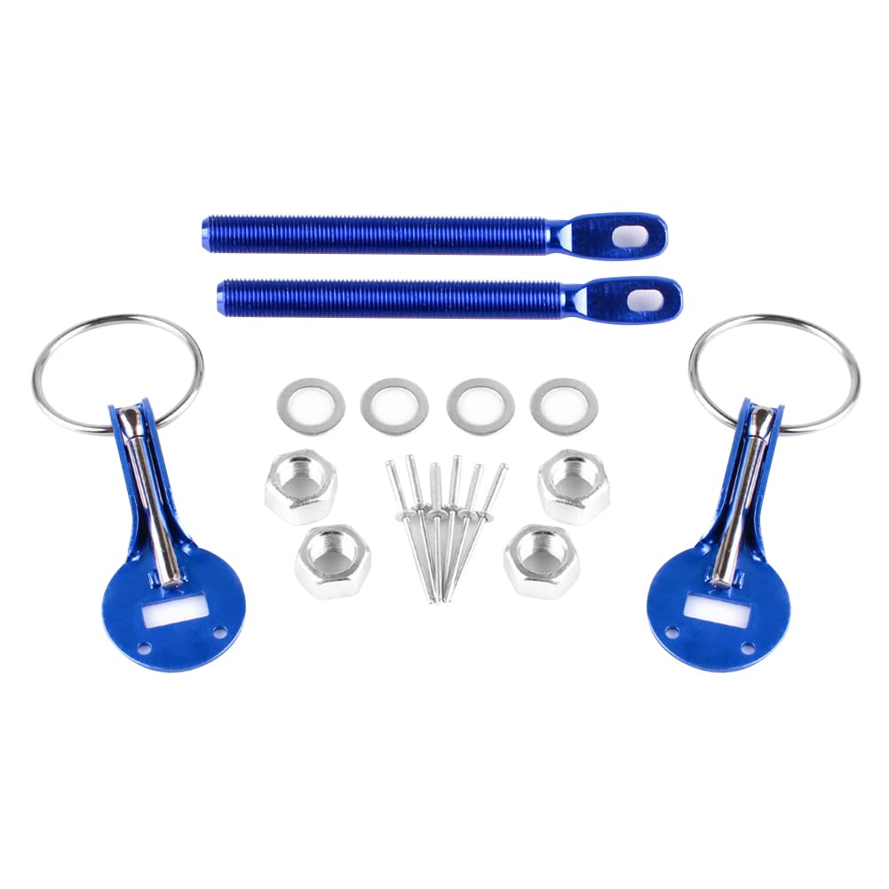 SEADEAR Universal Hood Pin Lock Kit - Black Racing Sport Car Bonnet Safety Pins | Secure Hood for Track Days, Car Shows & Off-Road Adventures