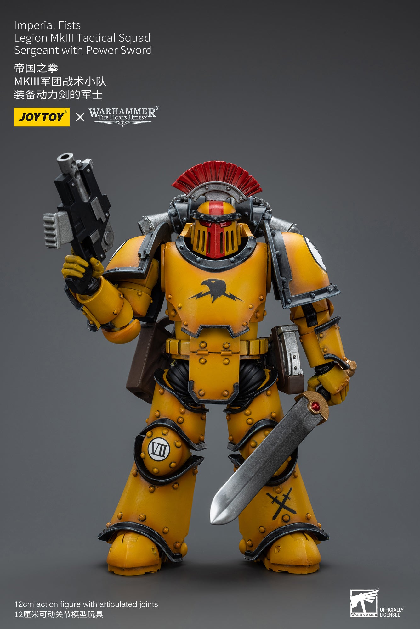 1/18 JOYTOY Warhammer The Horus Heresy Imperial Fists Legion MkIII Tactical Squad Action Figure - Collectible Military Model for Display & Wargaming Scenes