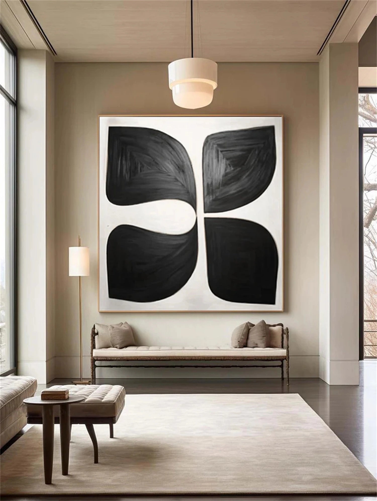 Abstract Tranquility Wall Art Print #WS224 - Modern Home Decor for Living Room, Bedroom & Office - Calming Abstract Painting for Meditation Spaces & Zen Interiors
