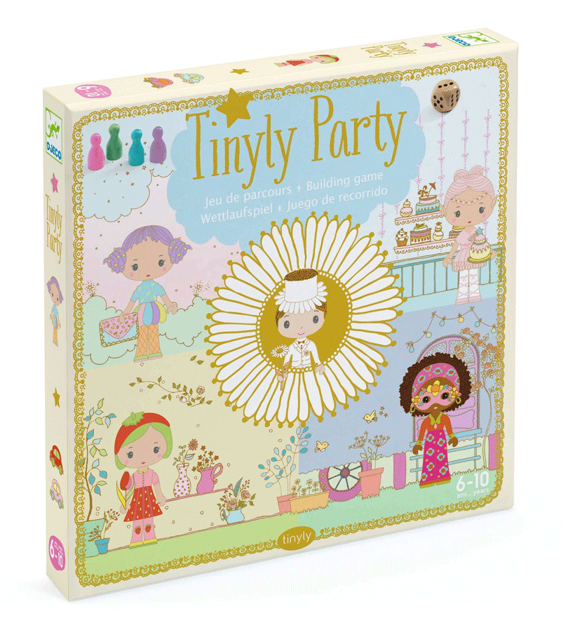 Tinyly Party Board Game by Djeco - Fun Family Game Night Activity for Kids & Adults | Perfect for Birthday Parties & Social Gatherings