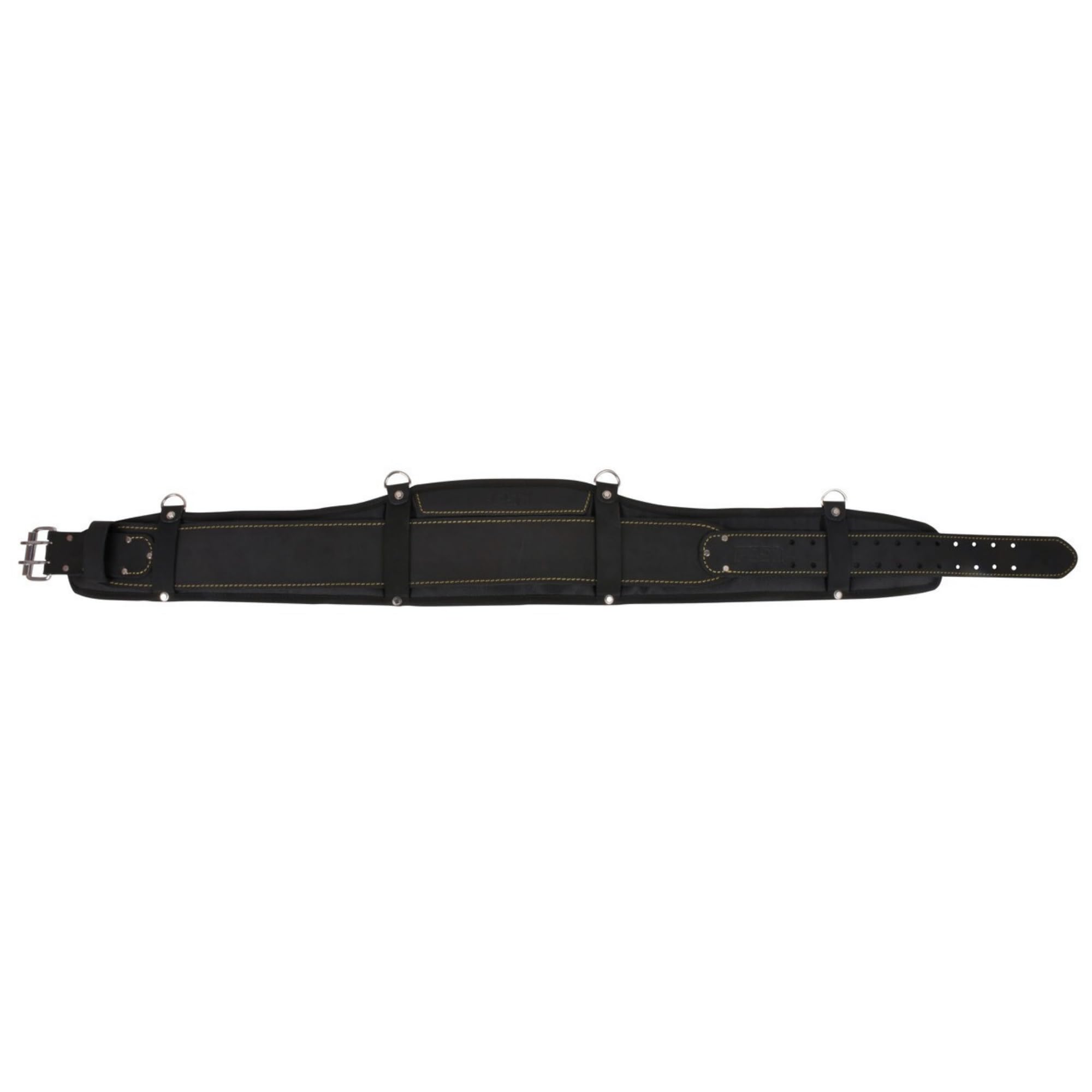FESA Men's Padded Tool Belt with Leather Back Support - Breathable Nylon Padding Work Belt for Electricians & Construction Workers (35