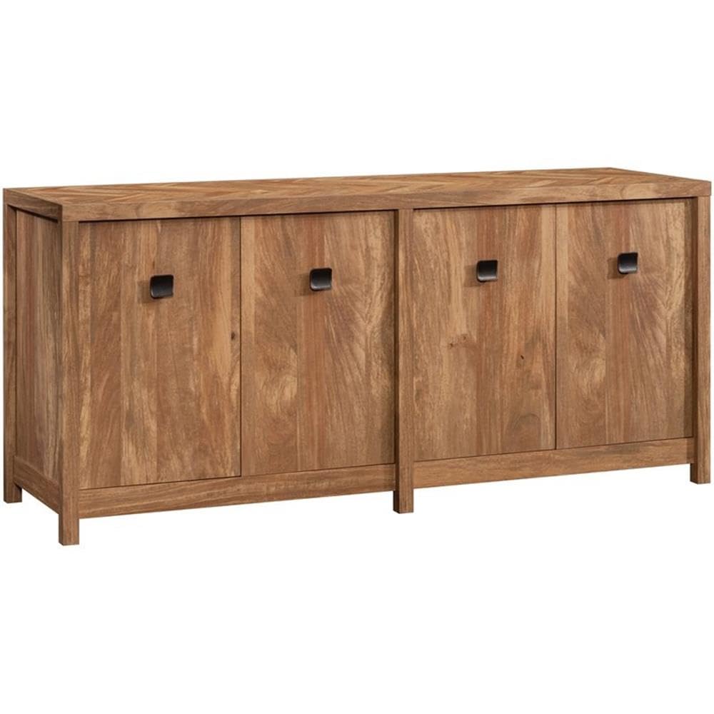 Sauder Cannery Bridge Office Credenza with Doors - Sindoori Mango Finish | Home Office Storage Cabinet with Shelves & Drawers | Perfect for Home Office, Study Room or Workspace Organization