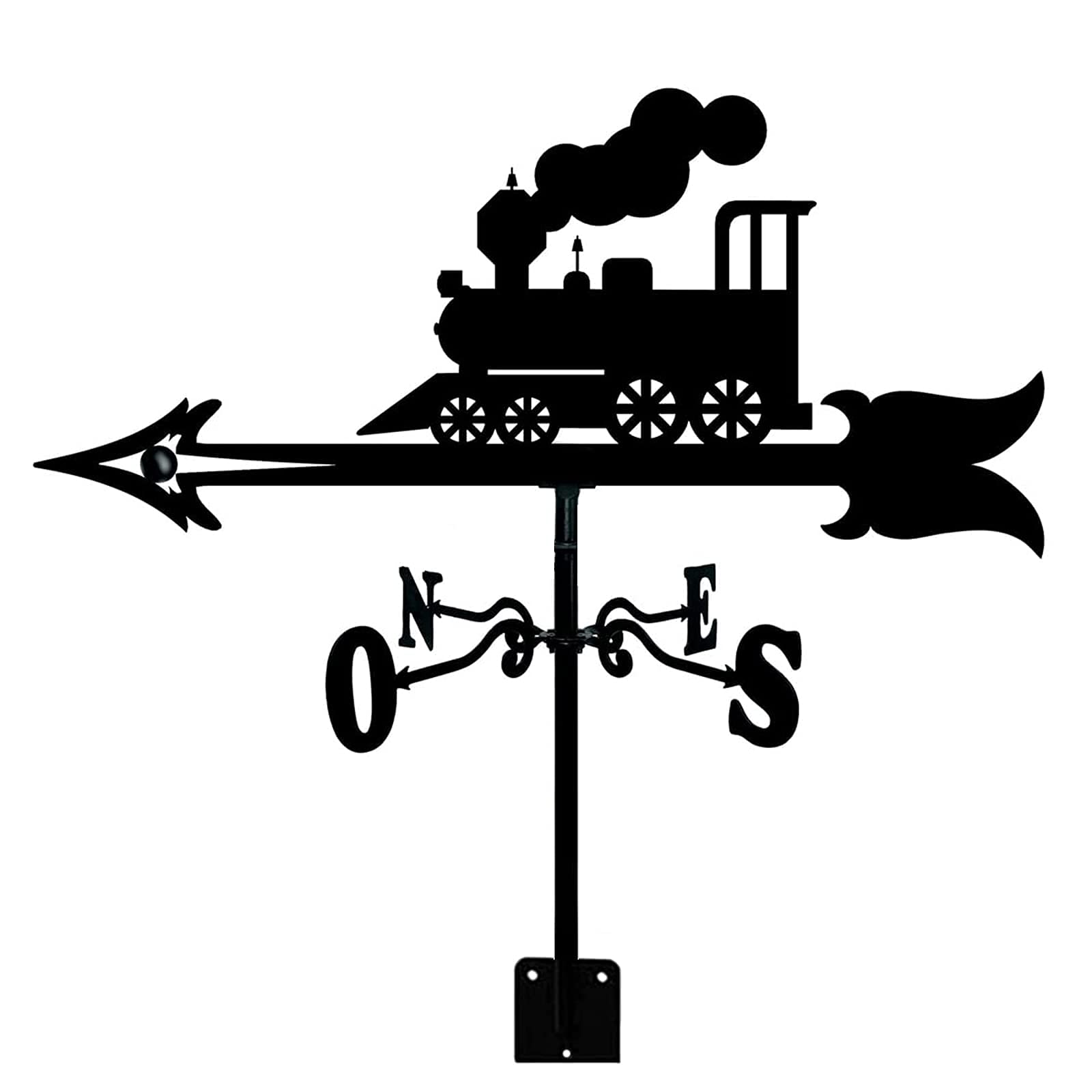 Guomipai Stainless Steel Weather Vane - Durable Farmhouse Wind Direction Indicator for Roof Mount, Yard & Garden Decor | Outdoor Weather Measuring Tool (Train Design) - Perfect for Courtyard, Farmhouse & Coastal Home Decoration