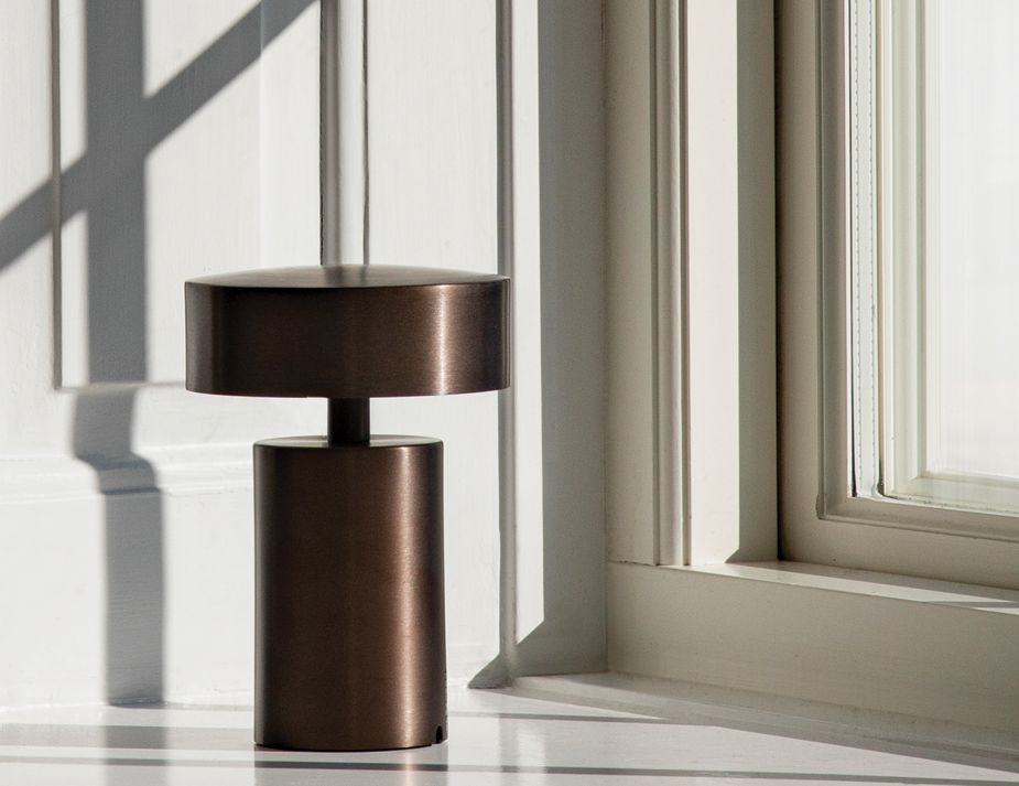 AUDO CPH Modern Wireless Table Lamp in Bronze - Perfect for Bedside, Living Room, and Office Decor