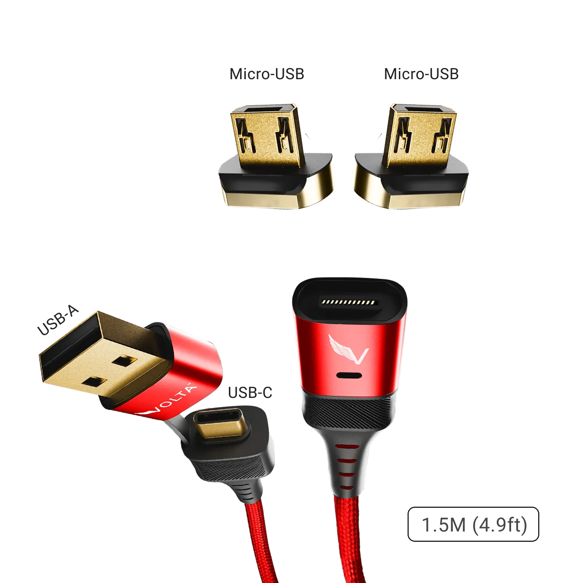 Volta MAX 240W USB-C Magnetic Charging Cable - Fast Charging for iPhone 15, MacBook, iPad, Samsung Galaxy | Perfect for Home, Office & Travel