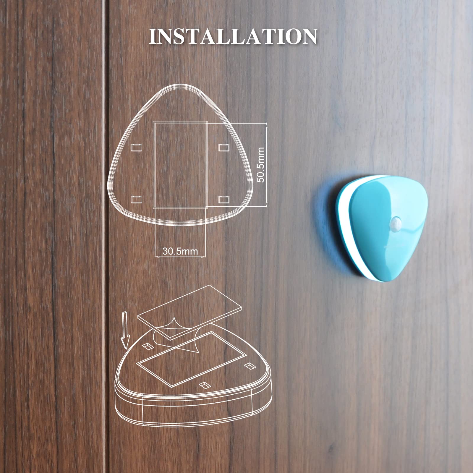 Portable LED Night Light with Motion Sensor - Safe for Kids & Bedrooms
