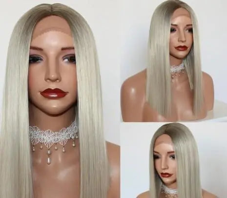 Tammy Blunt Cut Lob Hair Wig - Natural Synthetic Lace Front Wig for Women | Perfect for Cosplay, Daily Wear & Special Occasions