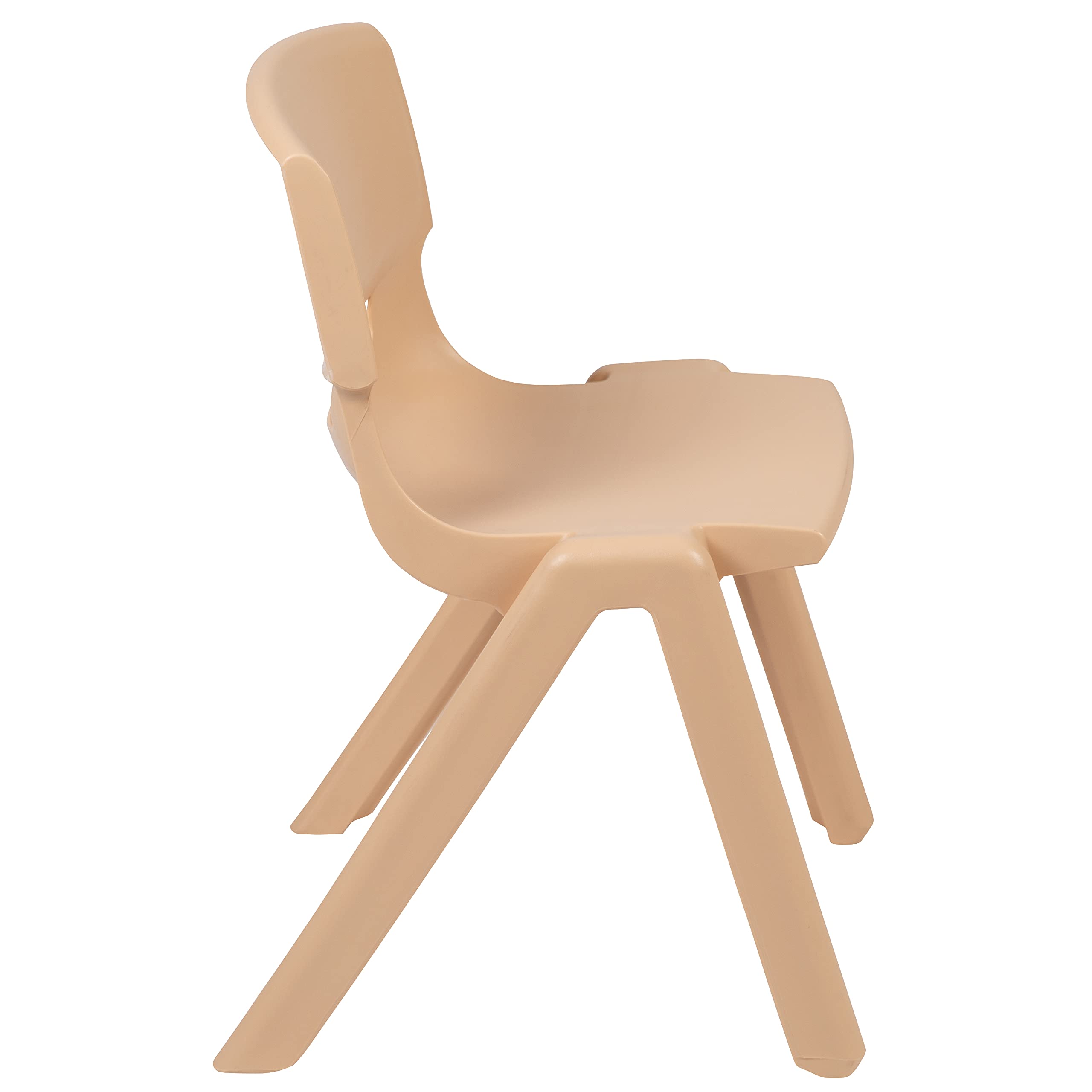 Flash Furniture Whitney 5-Pack Natural Plastic Stackable School Chairs - 13.25