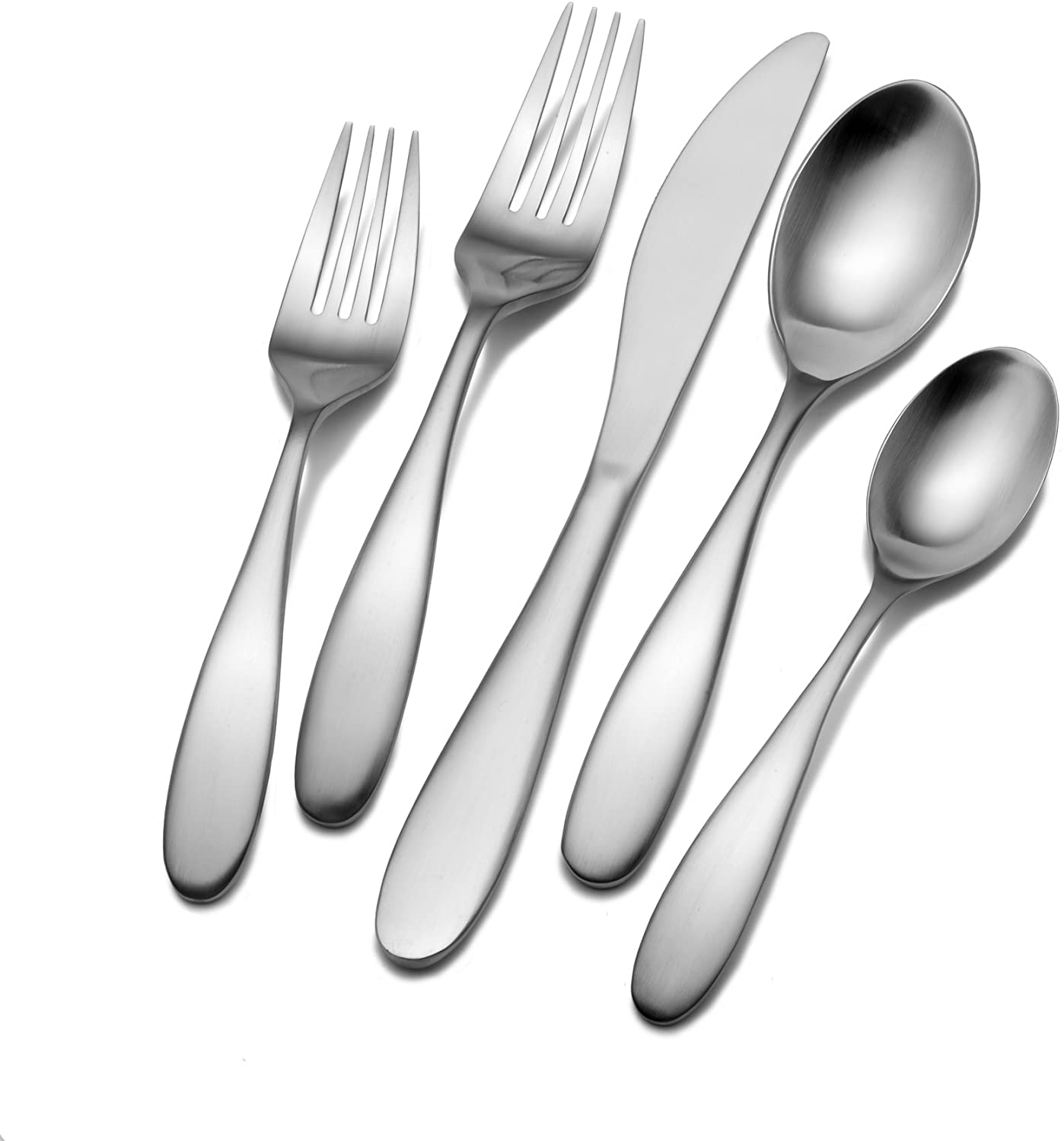 Towle Living Alpine 20-Piece Stainless Steel Flatware Set - Elegant Silverware for Everyday Dining & Entertaining - Perfect for Family Meals, Dinner Parties & Wedding Gifts