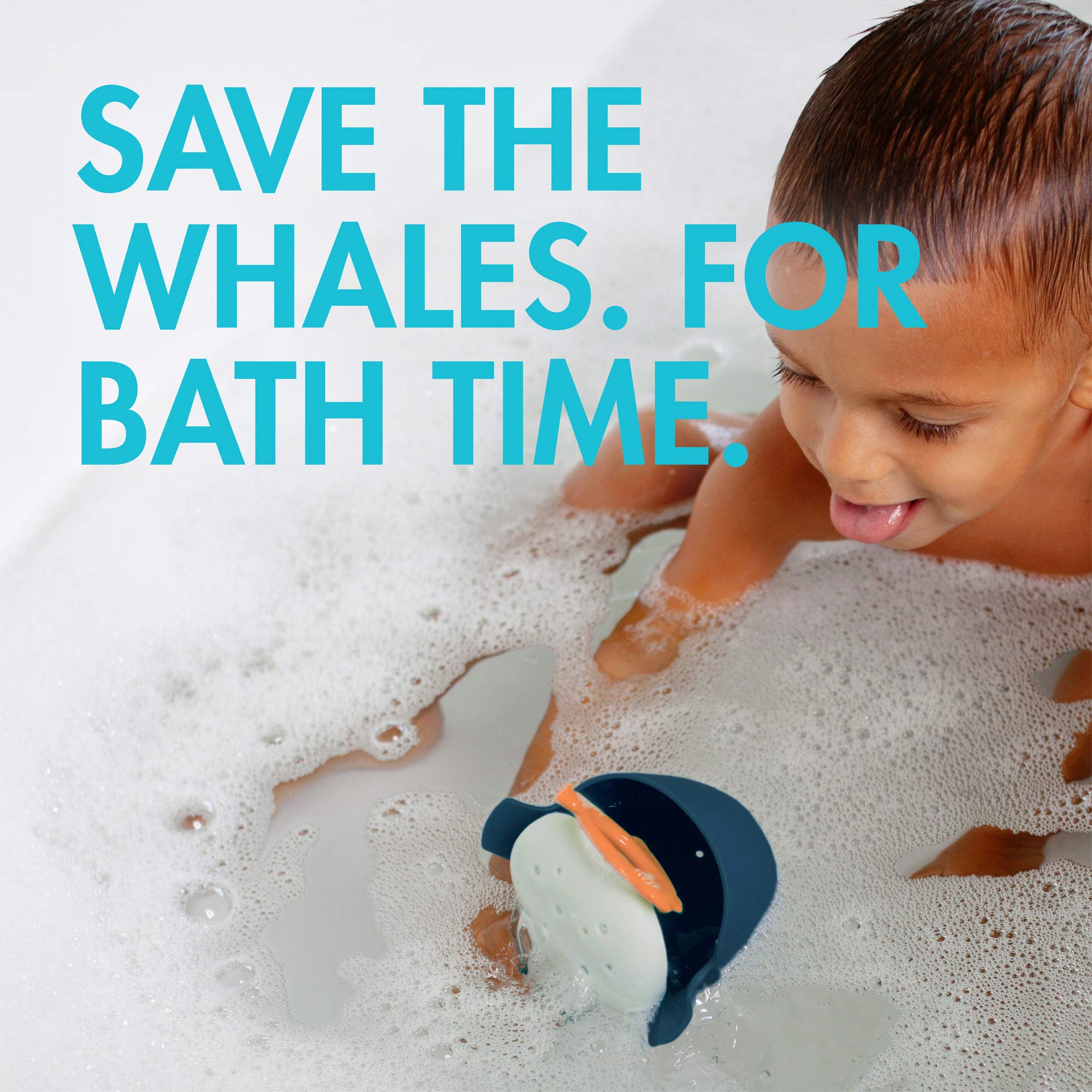 Boon Chomp Whale Bath Toy - Interactive Baby Bath Toys for Sensory Development - Fun Toddler Bath Time Toys - Best Baby Gifts & Stocking Stuffers for 1 Year Old and Up - Perfect for Water Play, Early Learning & Bathtub Fun