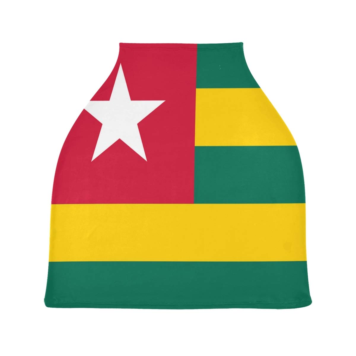 Togo Flag Nursing Cover - Breastfeeding Scarf & Baby Car Seat Canopy - Universal Infant Stroller Cover for Girls and Boys - Perfect for Travel, Shopping, and Outdoor Activities