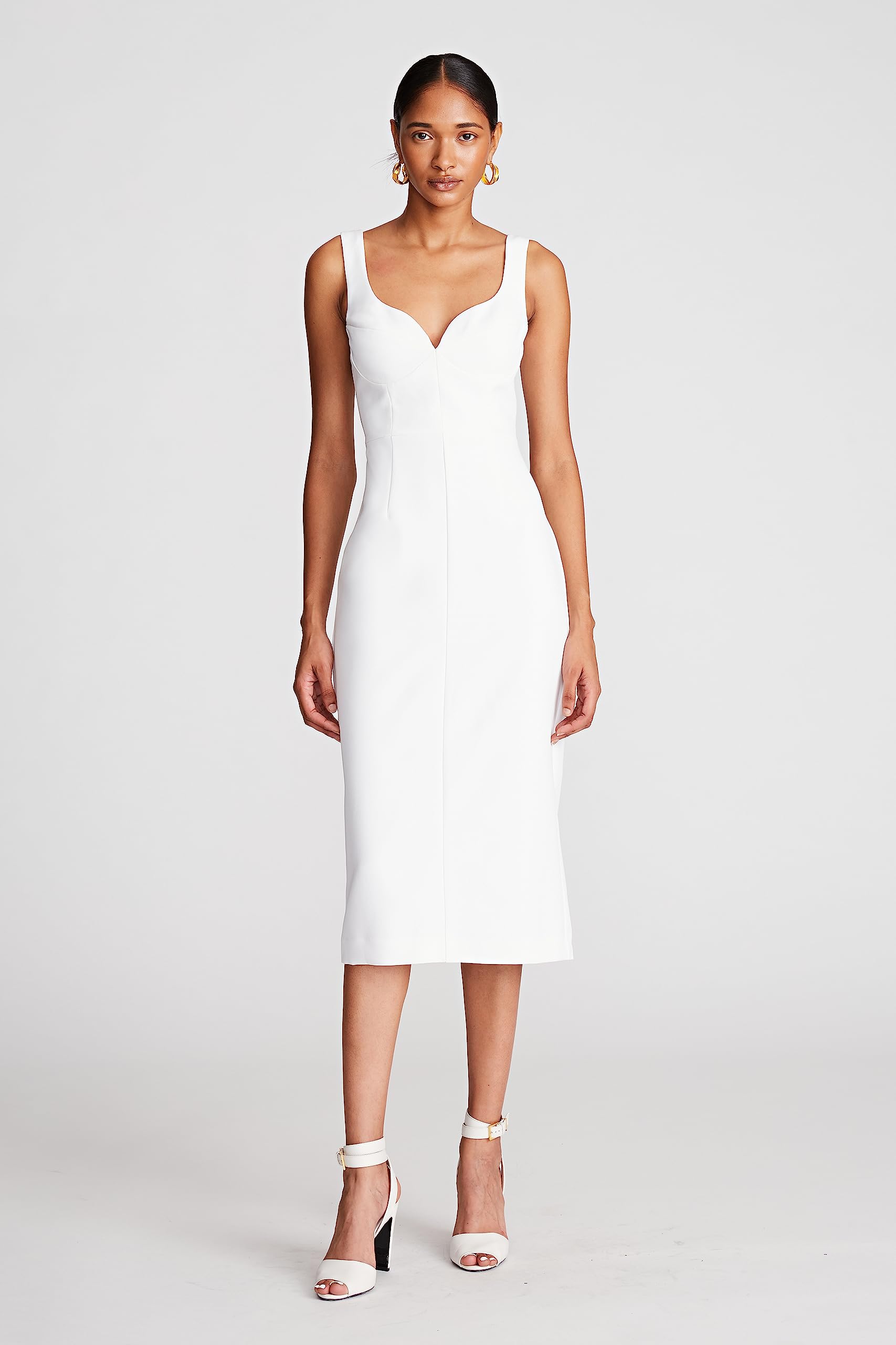 HALSTON Women's Kaylie Stretch Crepe Dress - Elegant & Comfortable for Work, Parties & Special Occasions