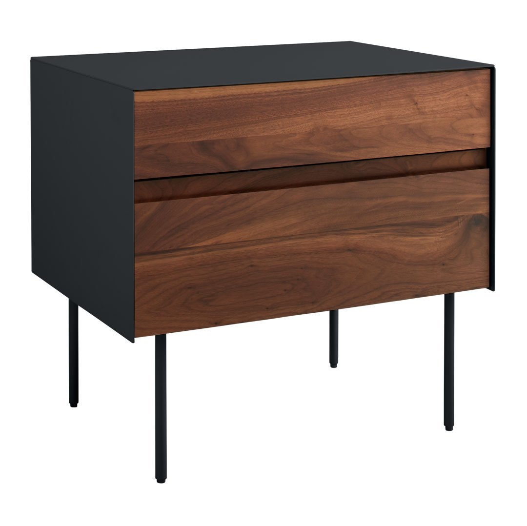 Modern Blu Dot Clad Nightstand - Stylish Bedside Table with Storage for Bedroom, Living Room & Guest Room - Perfect for Small Spaces & Apartment Decor