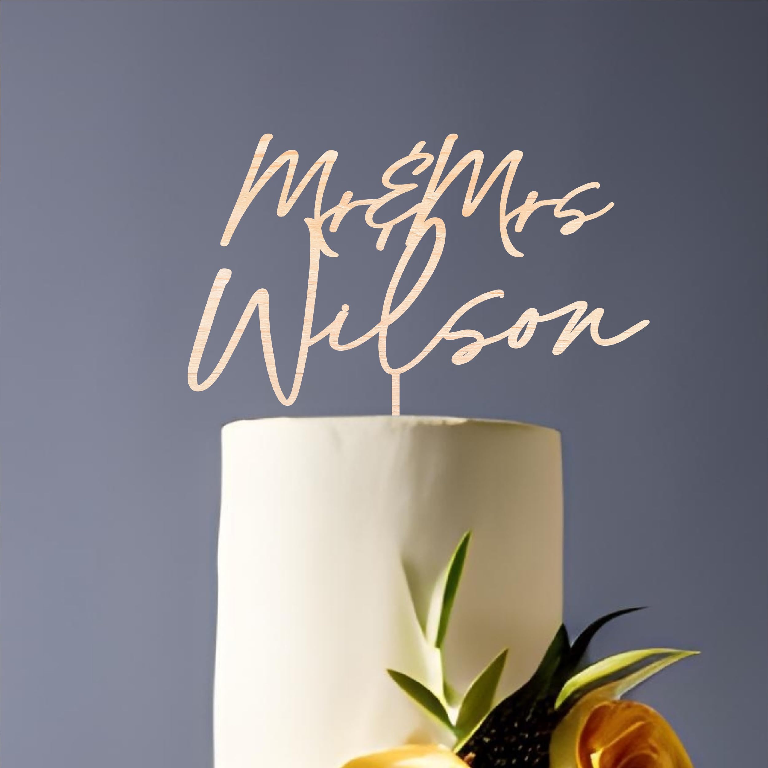 Personalized Cake Topper - Custom Name Wedding Cake Topper for Bride & Groom - Elegant Cake Decoration for Weddings, Anniversaries & Special Celebrations