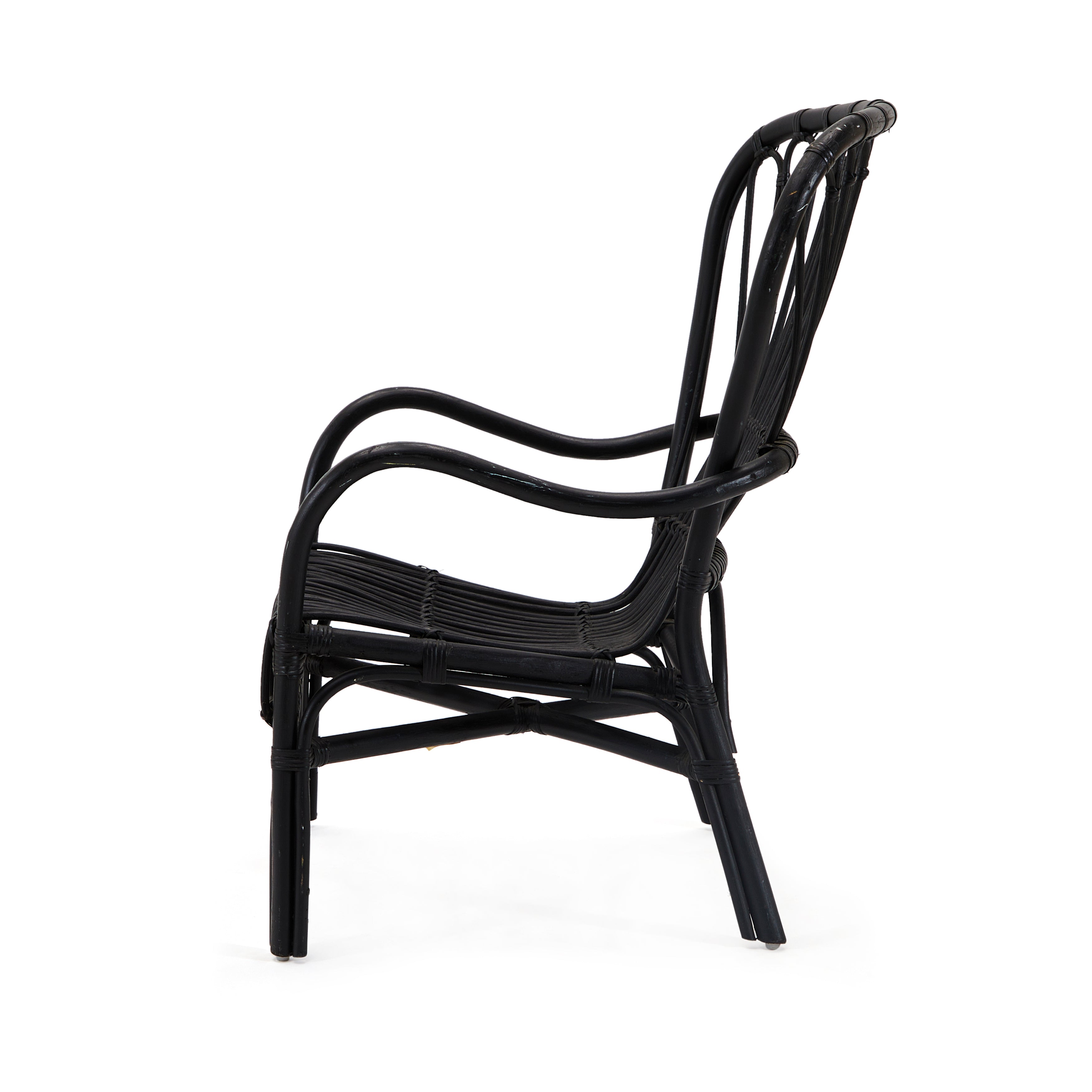 Premium Black Ratan Outdoor Patio Chair - Waterproof Wicker Lounge Furniture for Garden, Poolside, Deck, and Backyard Relaxation