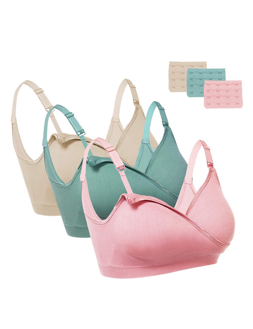 FeelinGirl Nursing Maternity Bra - Comfortable Sleep Breastfeeding Bras for Nursing Mothers - Perfect for Nighttime Feeding and Relaxation
