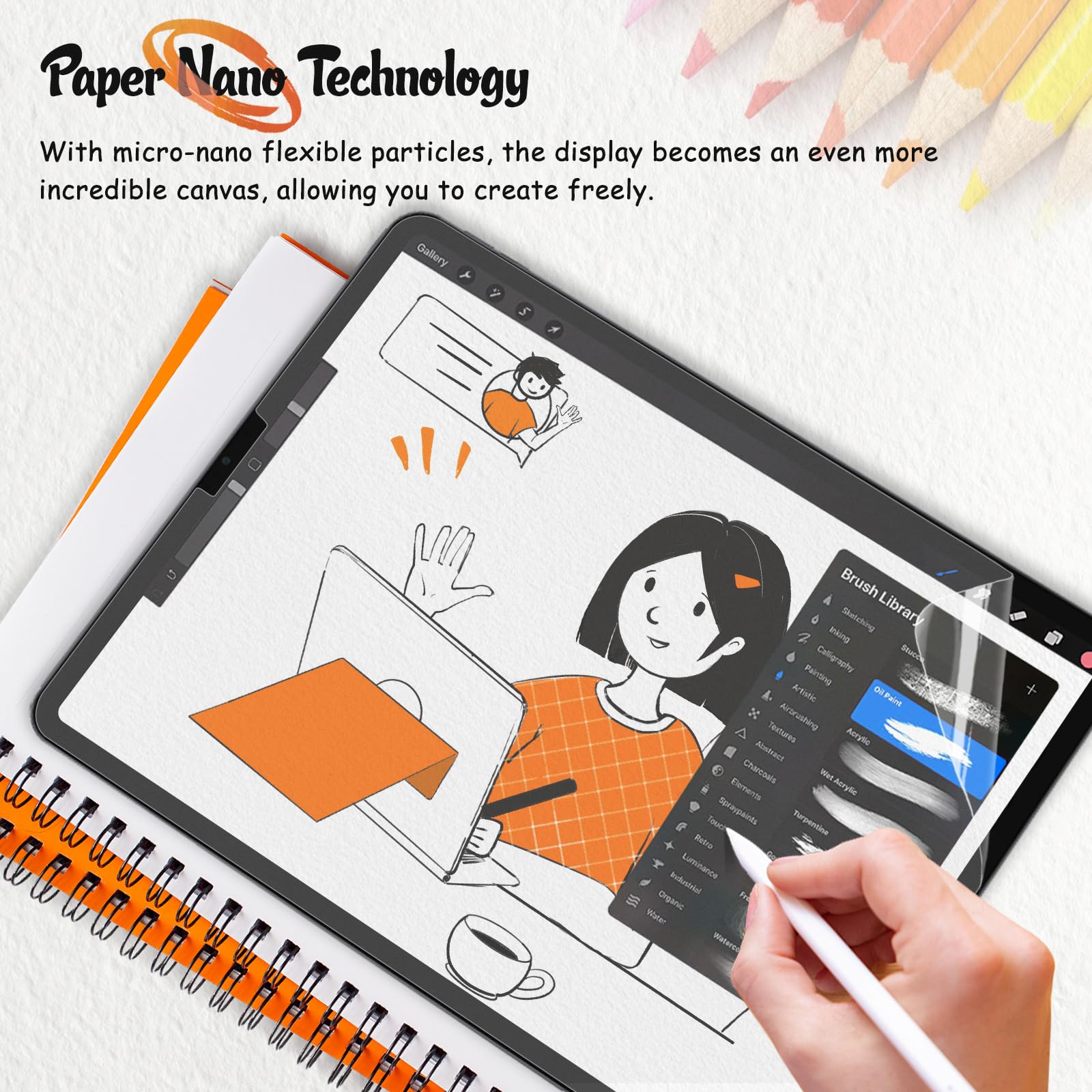 2 Pack Matte Paperfeel Screen Protector for iPad Pro 11 Inch (2022/2021/2020/2018) & iPad Air 5th/4th Gen (10.9 inch) - Anti-Glare Drawing Film with Easy Installation - Perfect for Digital Artists & Note-Taking