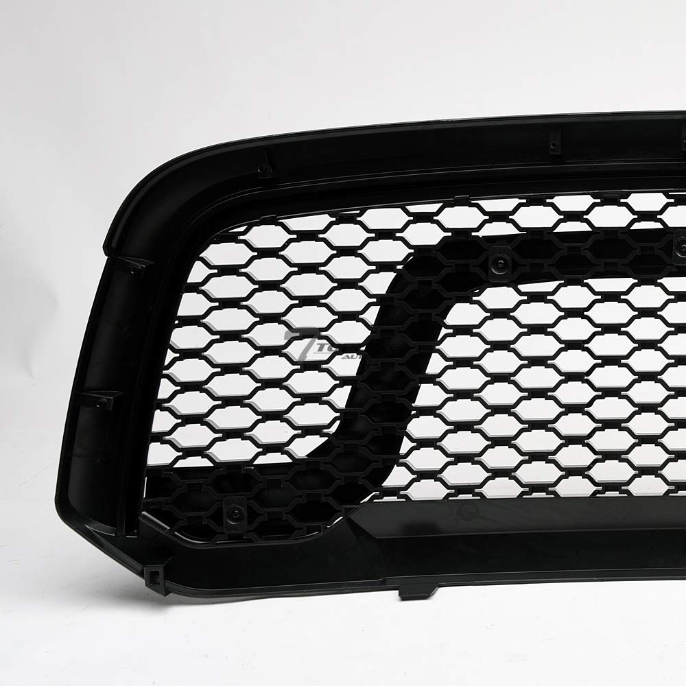 2013-2022 Dodge Ram 1500 & Classic Rebel Style Matte Black Honeycomb Mesh Front Bumper Grill | Replacement Grille for Off-Road & Truck Customization | Enhances Vehicle Appearance & Protection