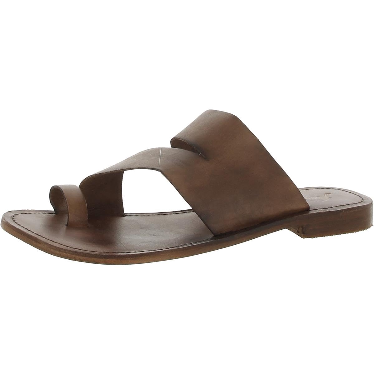 Free People Women's Abilene Top Loop Sandal - Boho Chic Leather Strappy Summer Sandals for Beach, Vacation & Casual Outfits