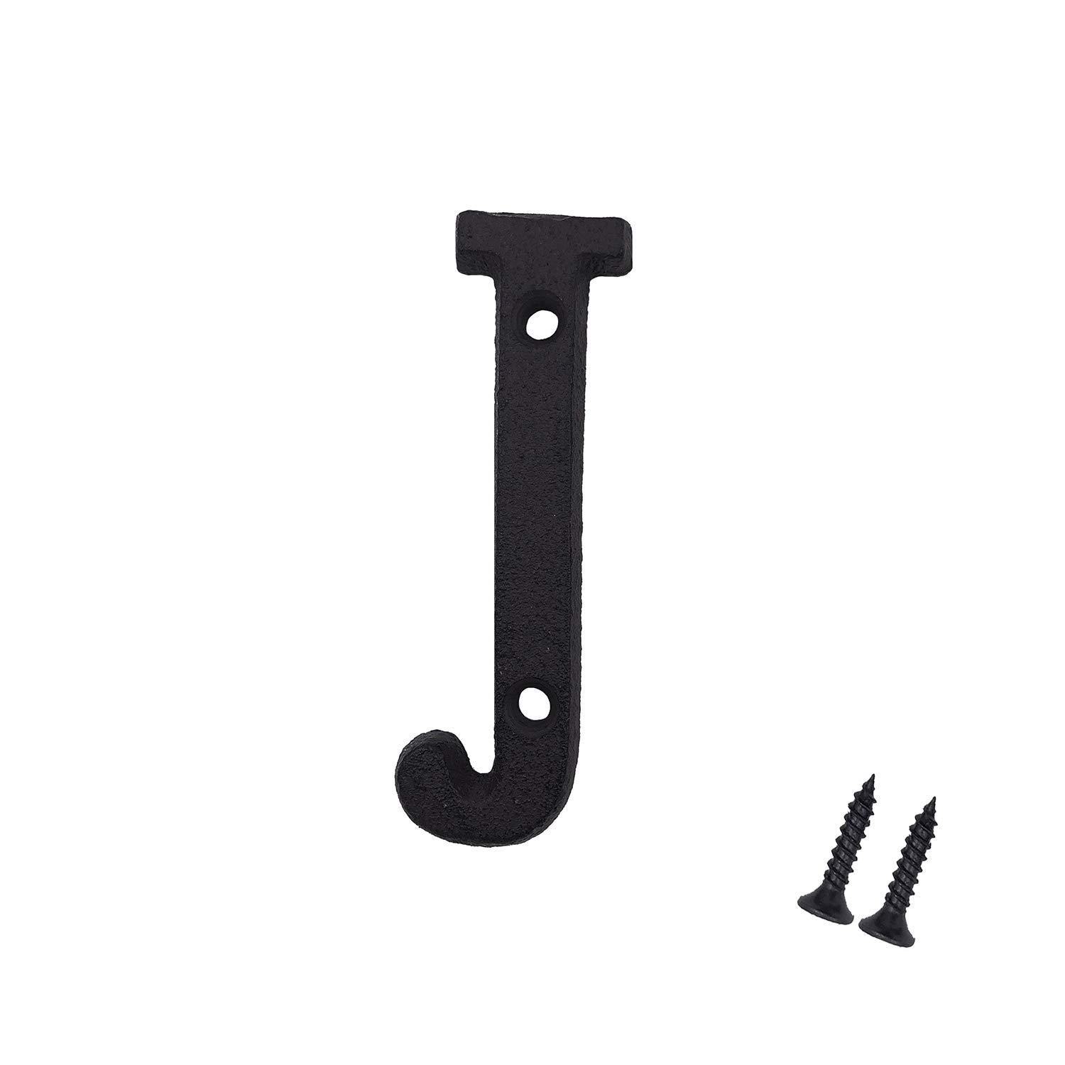 3 Inch Cast Iron House Letters - Durable Mailbox & Home Address Numbers (Letter J) - Perfect for Front Door, Porch, Garden & Outdoor Decor